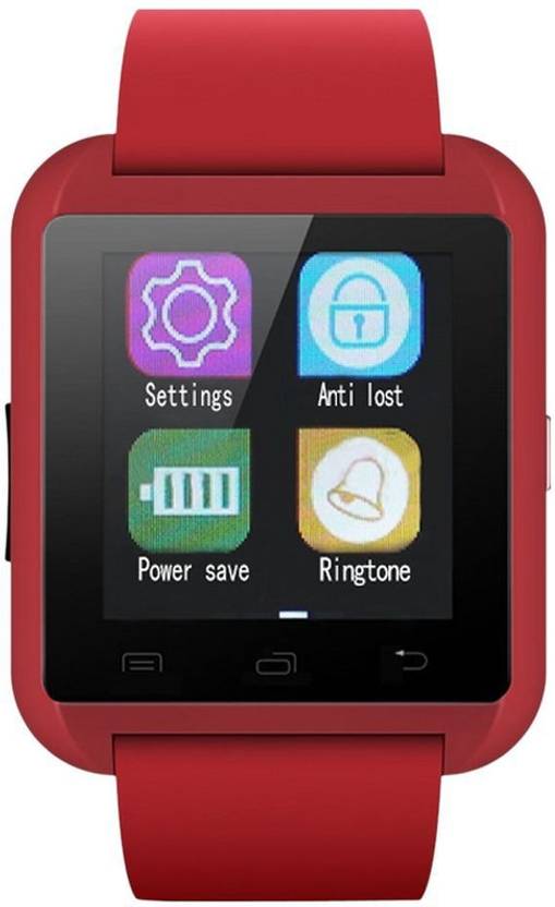 A connect Z U8 Red Smartwatch (Multicolor Strap M) 