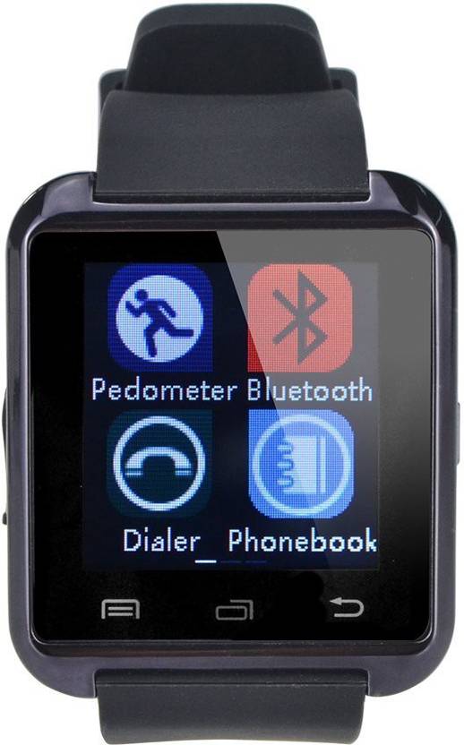 Influx ® U-8 Trendz Smartgadget Bluetooth Black Smartwatch (Black Strap Free Size) 