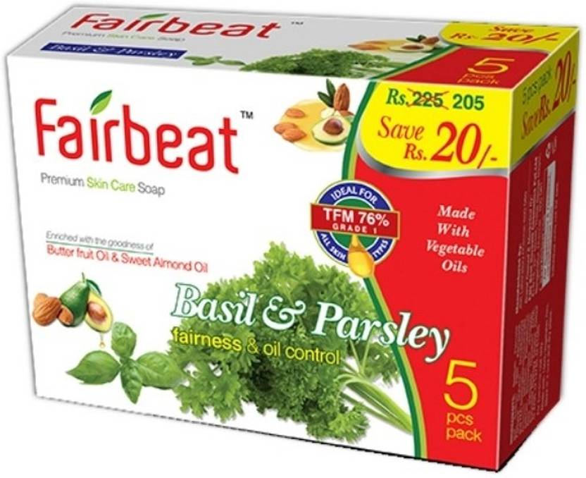 Fairbeat Basil & Parsley Soap Enriched With Butter Fruit & Sweet Almond
