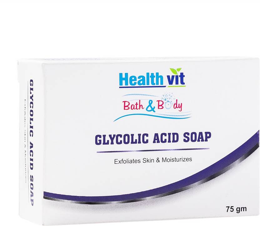HealthVit Bath & Body Glycolic Acid Soap 75g Price in India, Buy
