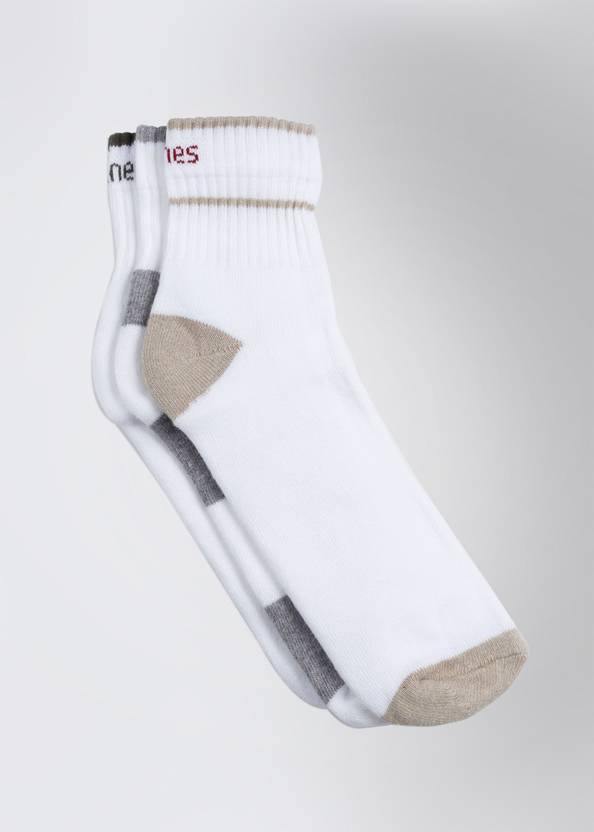 Hanes Men's Solid Ankle Length Socks Buy Grey, Brown, White Hanes Men