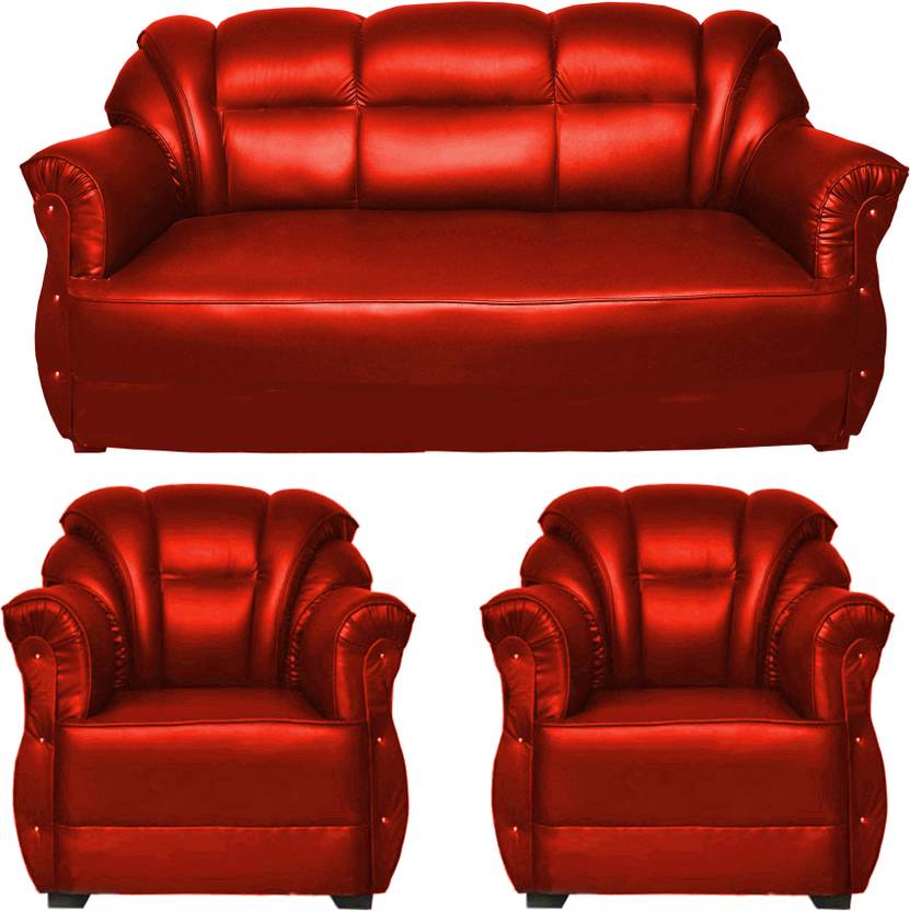 Homestock Leatherette 3 1 Red Sofa Set Price In India Homestock Leatherette 3 1 Red Sofa Set