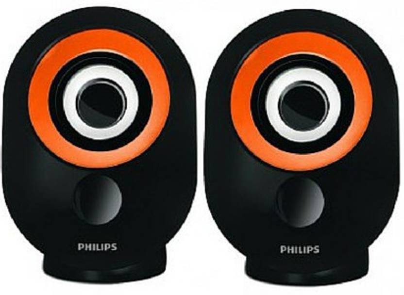 Philips SPA50G/94 Portable Mobile/Tablet Speaker (Black Orange, 2.0 Channel) 