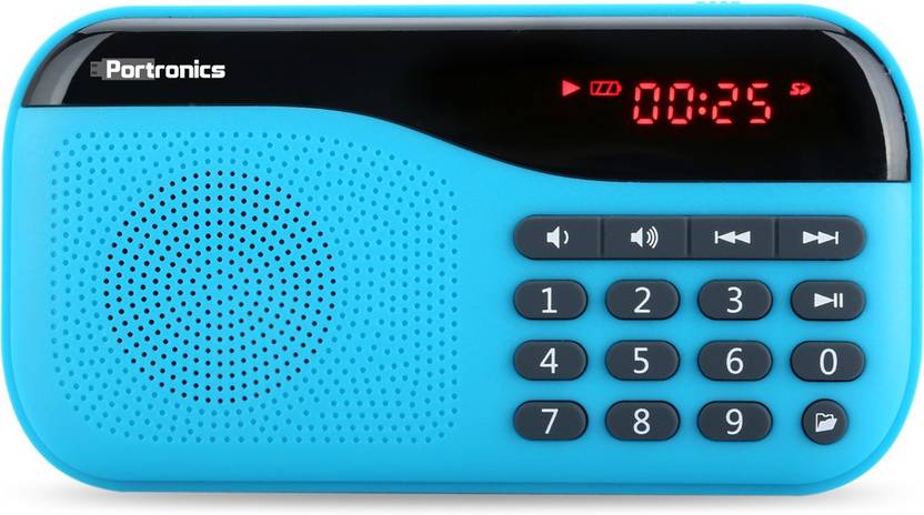 Portronics Plugs POR 142 Portable Mobile/Tablet Speaker (Blue, Single Unit Channel) 