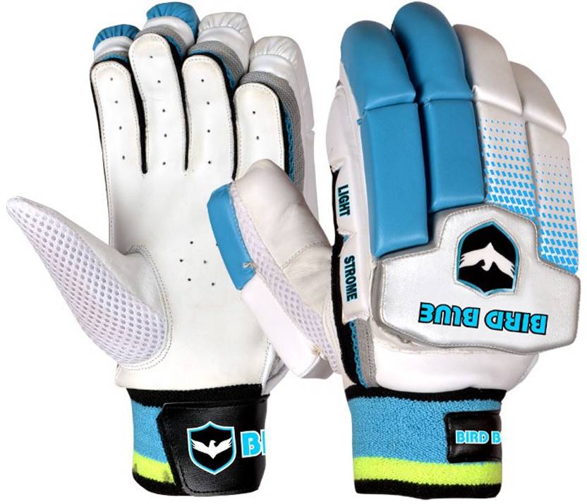 Birdblue Light Strome Batting Gloves (Men, White, Blue)