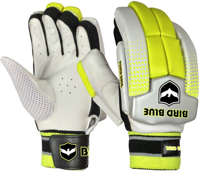 Birdblue Power Bird Batting Gloves (Boys, White, Yellow)