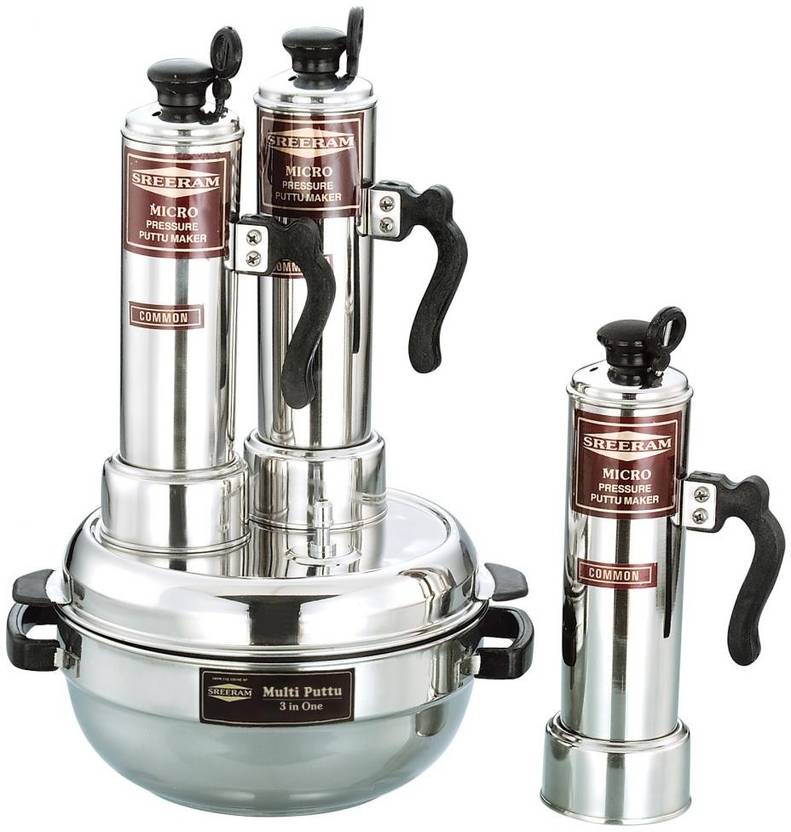 Sreeram Multi Puttu 3 In 1 With Kadai Stainless Steel Steamer Price in