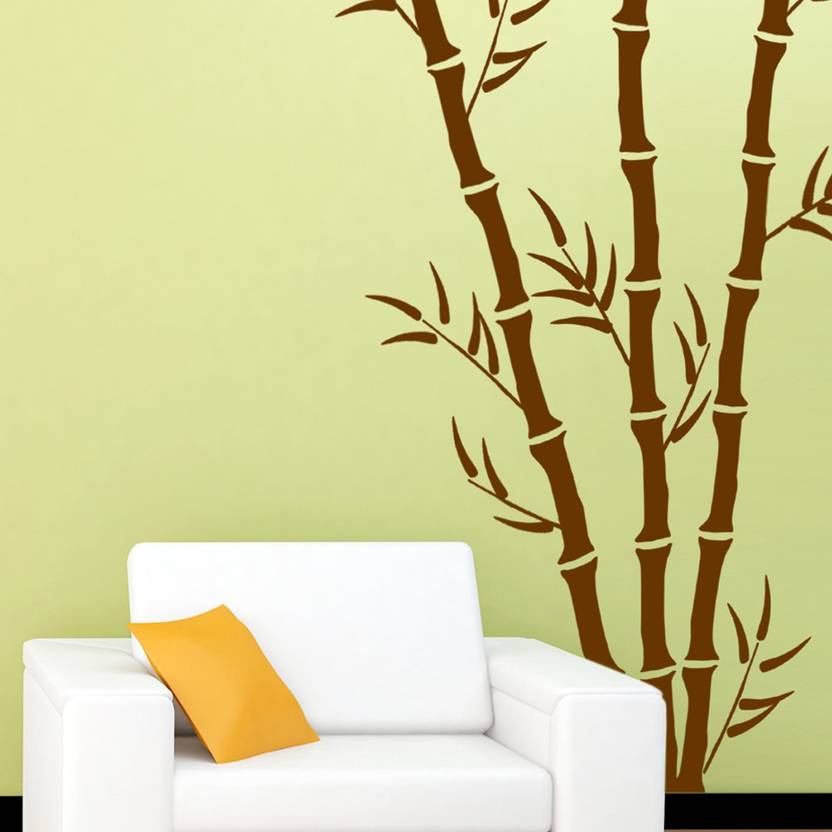 Arhat Stencils Bamboo Asr E127 Glossy Pvc Wall Decor Art