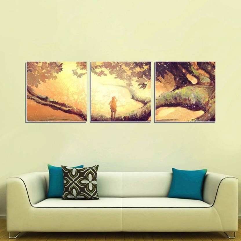 A Boy On Tree Three Pieces Wall Poster Fine Art Print Decorative A Boy On Tree Three Pieces Wall Poster Fine Art Print 11 Inch X 36 Rolled