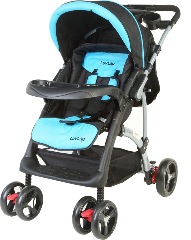 LuvLap Sports Baby Stroller Stroller(Black, Blue)