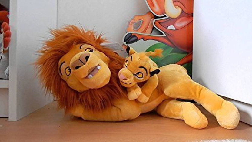 simba plush in pouch