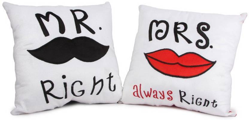 Deals India Deals India Mr Right And Mrs Always Right Cushion
