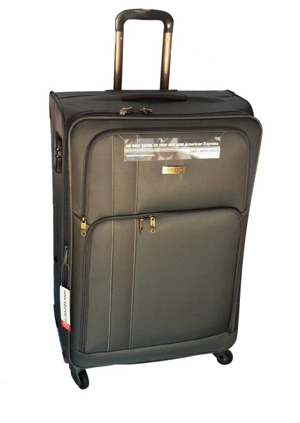 American Express Spenza-1 Expandable Check-in Suitcase - 28 inch Metalic  Green - Price in India 