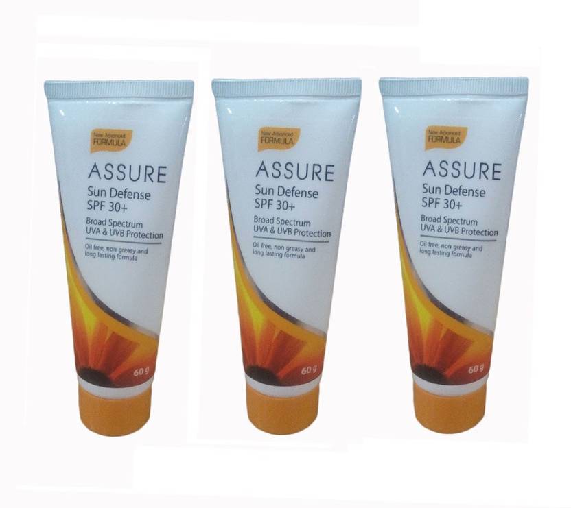ASSURE Sunscreen Lotion (Pack Of 3) SPF 30+ PA+++ Price in India