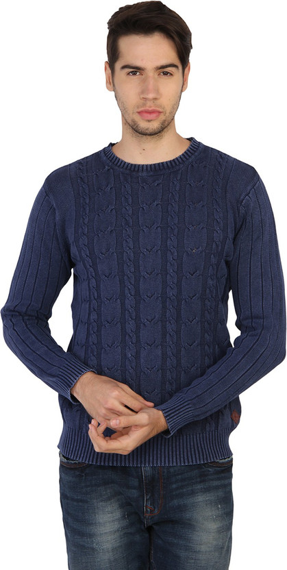 BEING HUMAN Striped Round Neck Casual 