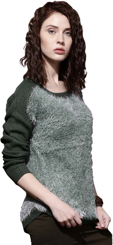 Roadster Self Design Round Neck Casual 