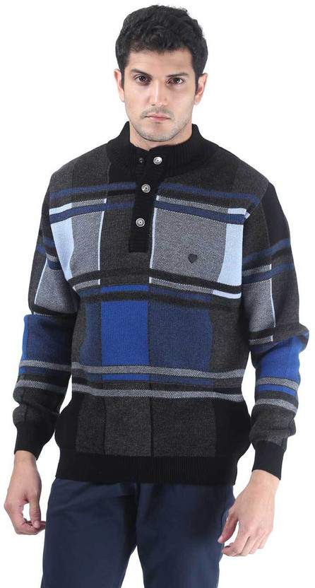 Consul Checkered Turtle Neck Casual Men 
