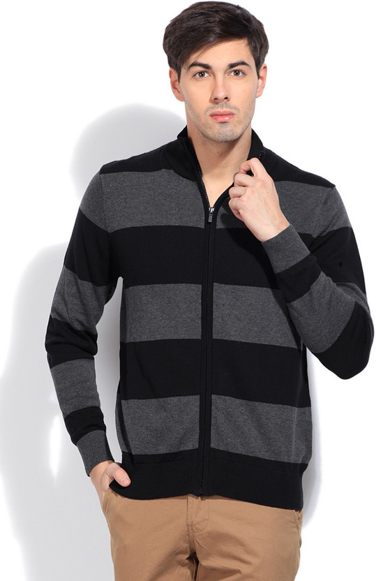 GIORDANO Striped Casual Men Black, Grey 