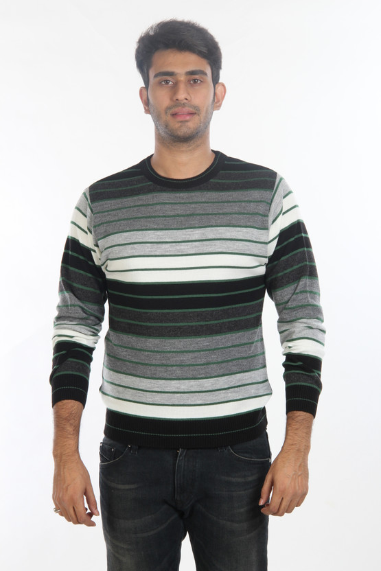 Datsun Striped Round Neck Casual Men 