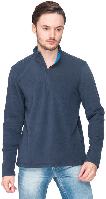 Sleeve Solid Men Sweatshirt 