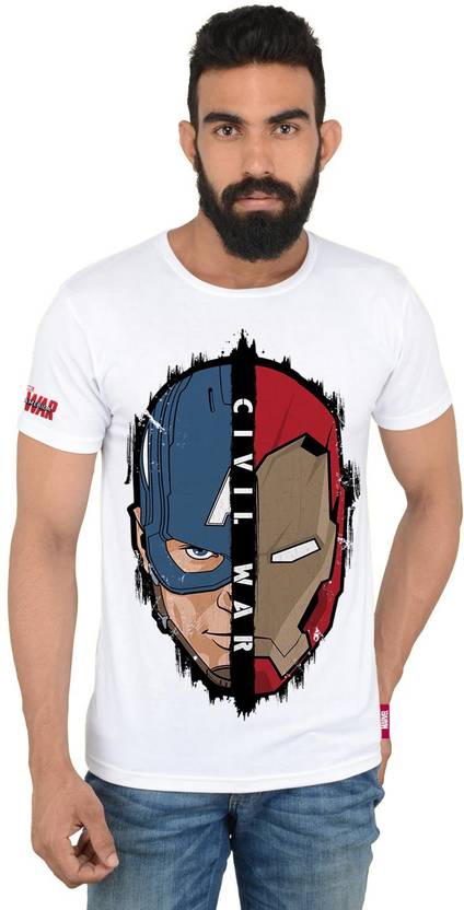 Marvel Printed Men's Round Neck Multicolor T-Shirt
