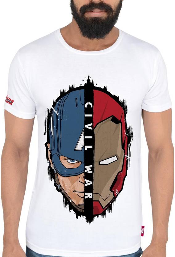 Marvel Printed Men's Round Neck Multicolor T-Shirt