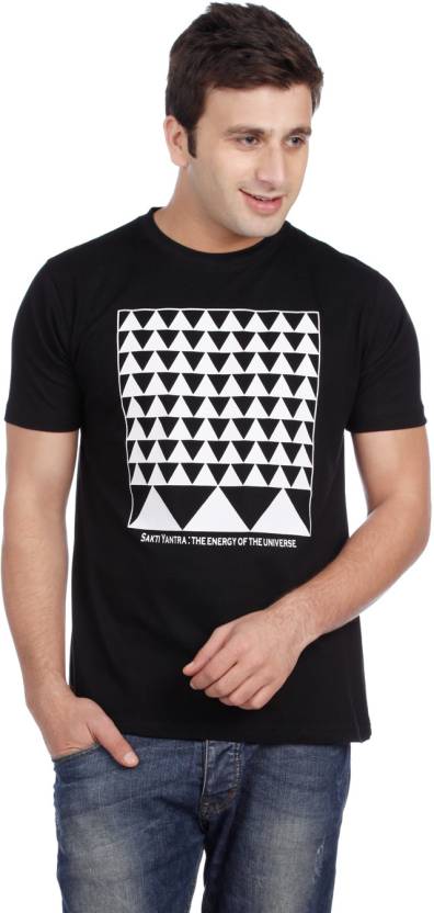 TANTRA Printed Men Round Neck Black T-Shirt - Buy Black TANTRA Printed Men Round Neck Black T-Shirt Online at Best Prices in India Flipkart.com