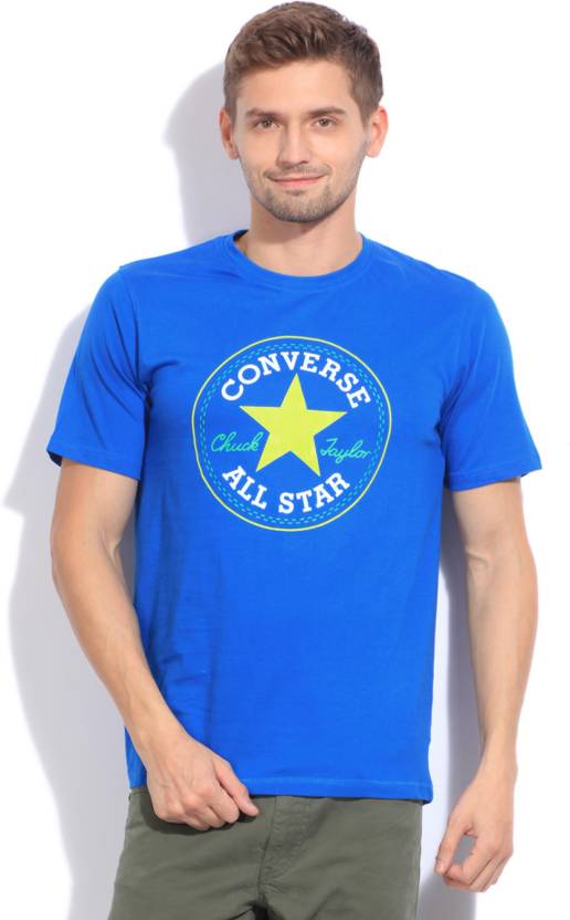 Converse Printed Men Round Neck Blue T-Shirt - Buy ROYAL BLUE Converse  Printed Men Round Neck Blue T-Shirt Online at Best Prices in India |  