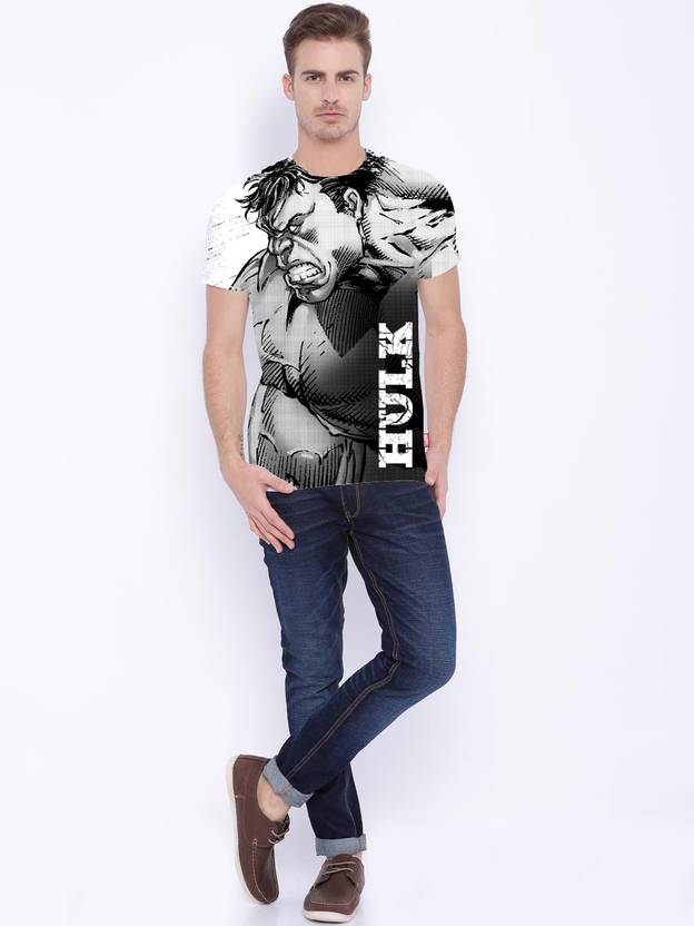 Marvel Printed Men's Round Neck Multicolor T-Shirt
