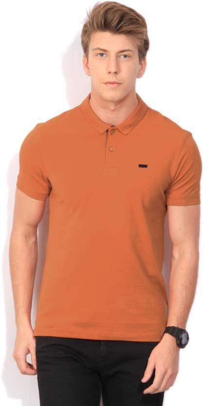 LEVI'S Solid Men Polo Neck Orange T-Shirt - Buy red LEVI'S Solid Men Polo  Neck Orange T-Shirt Online at Best Prices in India 