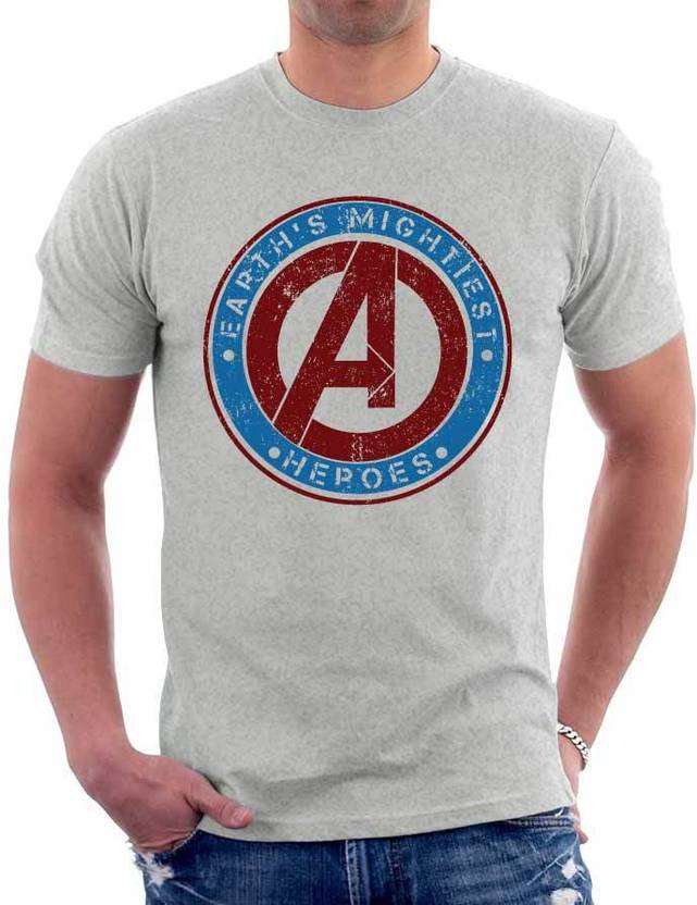The Souled Store. Printed Men's Round Neck Grey T-Shirt