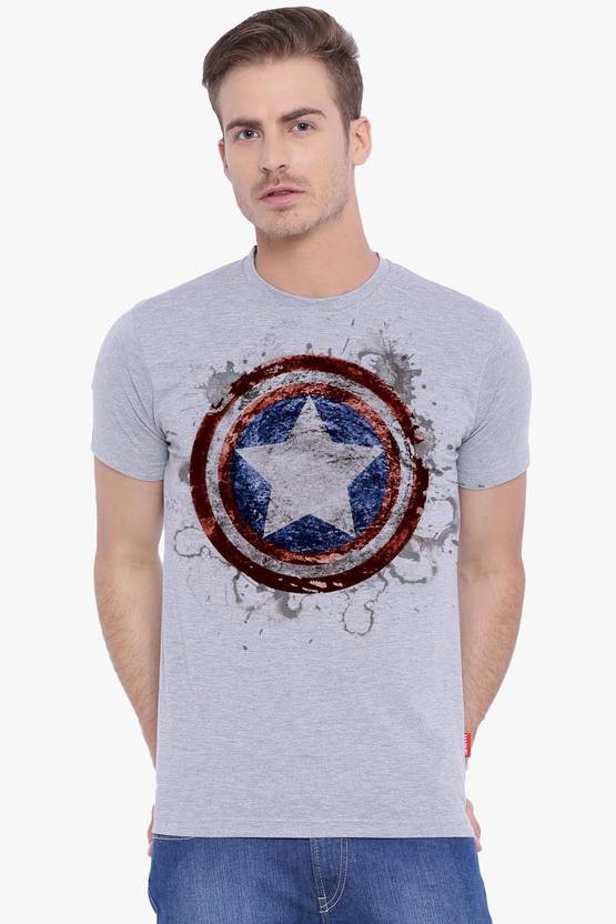 Marvel Printed Men's Round Neck Multicolor T-Shirt
