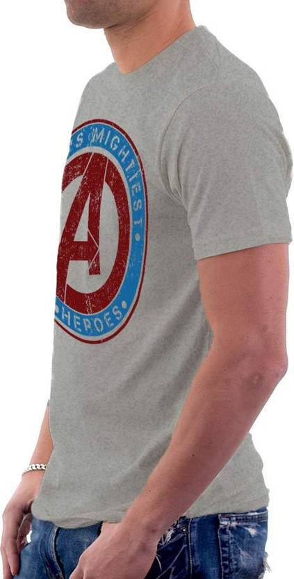 The Souled Store. Printed Men's Round Neck Grey T-Shirt