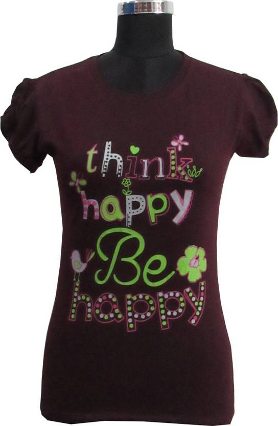 Scooboo Floral Print Women S Round Neck Maroon T Shirt Buy
