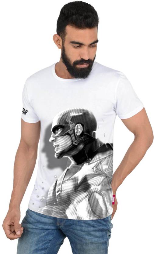 Marvel Printed Men's Round Neck Multicolor T-Shirt