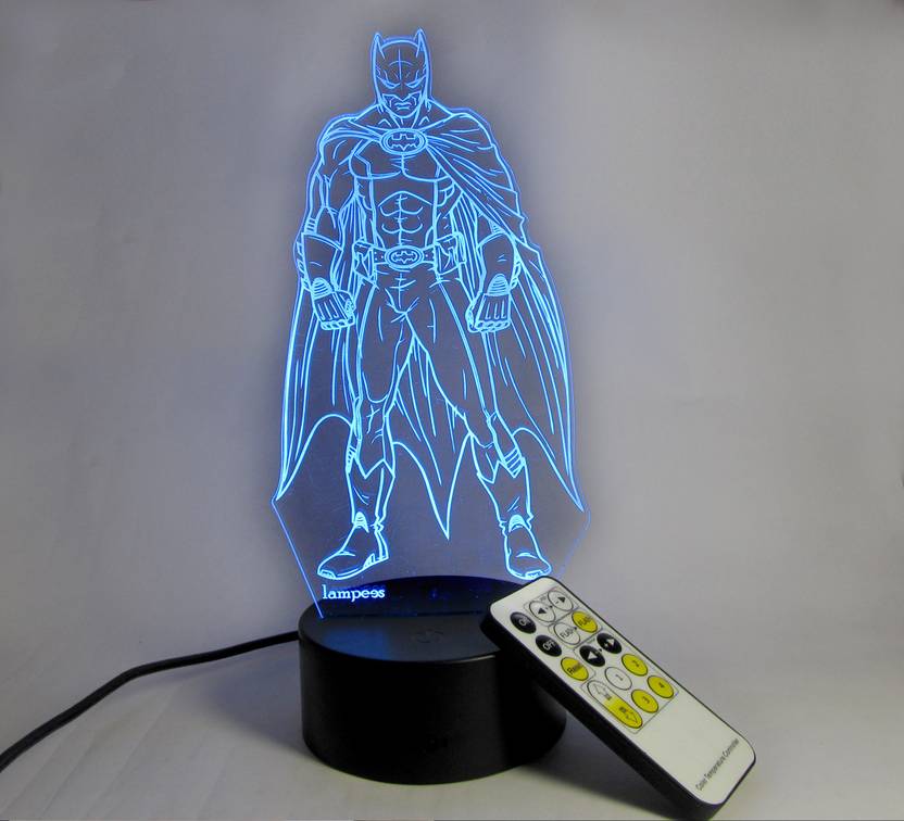 Varna Crafts Lams Batman 3d Illusion Led Table Lamp In Varna Crafts Lams Batman 3d Illusion Led Table Lamp 23 Cm Multicolor