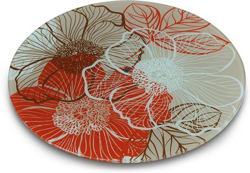 Jvs Printed Toughened Lazy Susan 18 Blossom Toughened