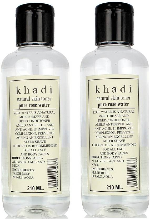 KHADI NATURAL Pure Rose Water Natural Skin Toner Pack of 2 Men Price in India, Buy KHADI