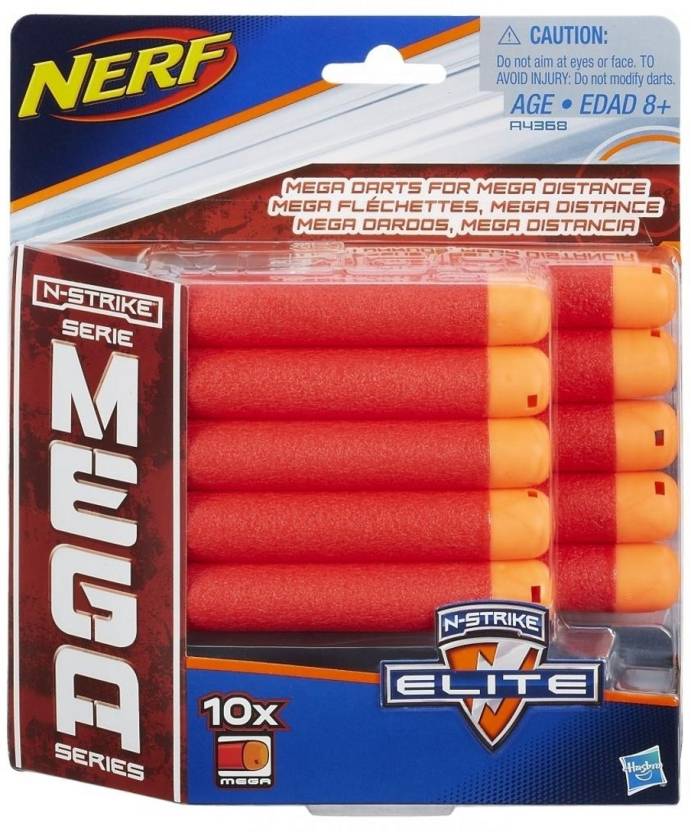 Nerf N-Strike Elite Mega Dart Refill Darts & Plastic Bullets - N-Strike ...