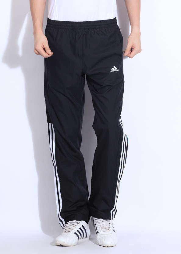 ADIDAS Striped Men Black Track Pants