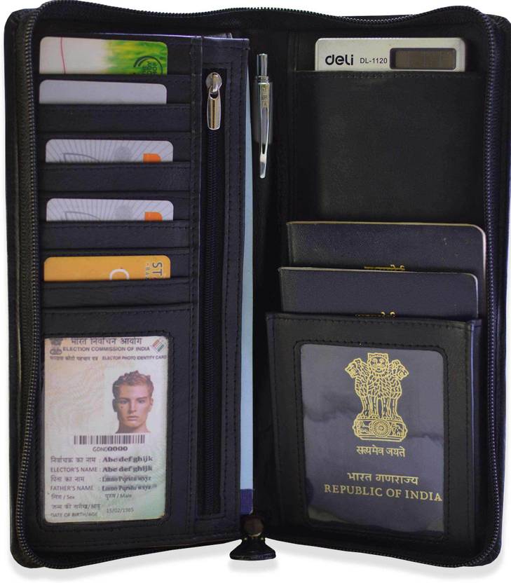 Arpera arpera leather passport holder for 2 passports,check book holder