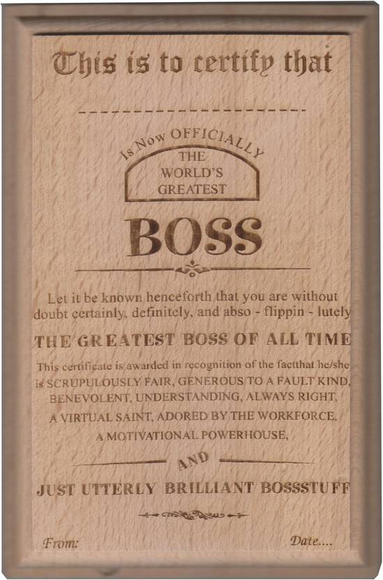 atpata funky world s best boss certificate award trophy price in