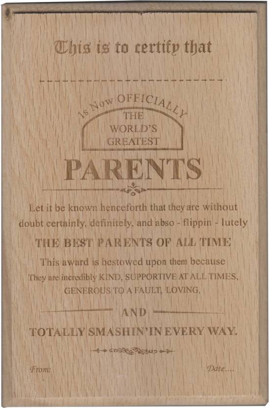 atpata funky world s best parents certificate award trophy price in