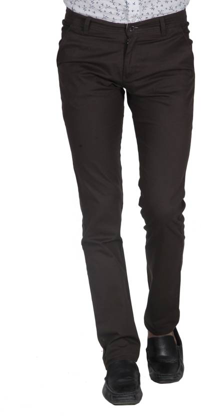 MILD Fit Men Brown Trousers - Buy Dark Brown MILD KLEREN Skinny Fit Men Trousers Online at Best Prices in India | Flipkart.com
