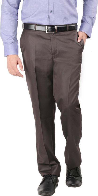 OXEMBERG Regular Fit Men Brown Trousers 