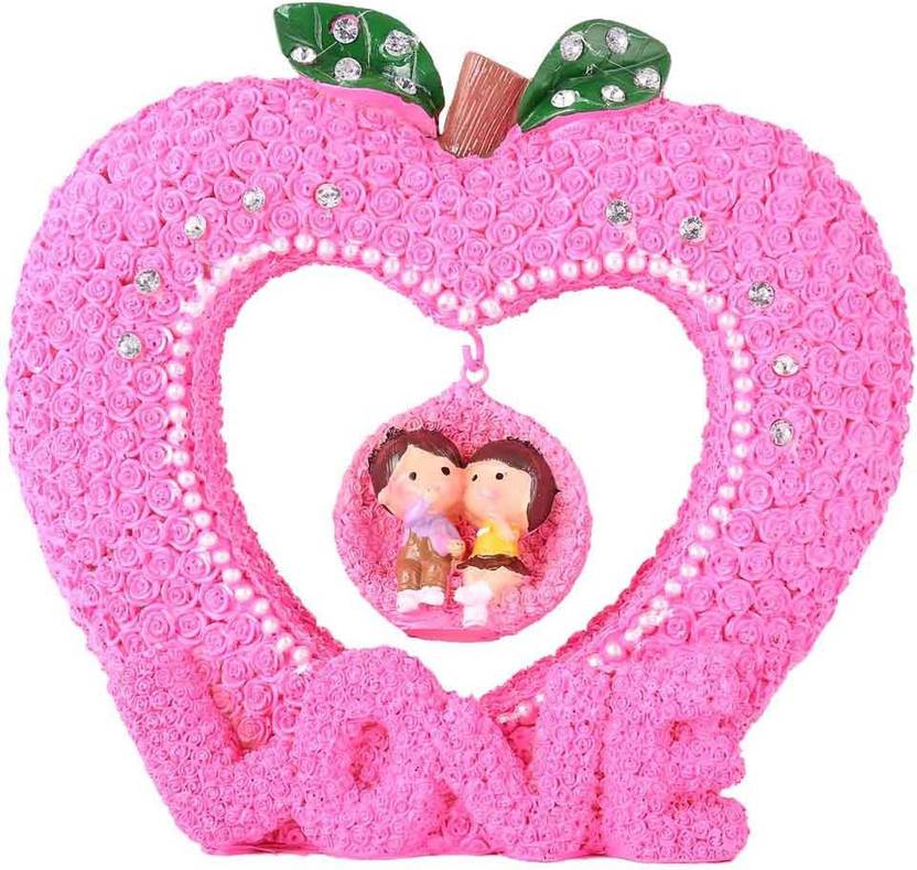 Soft Rain Lovely Love Apple Swing Couple Showpiece Gift Set
