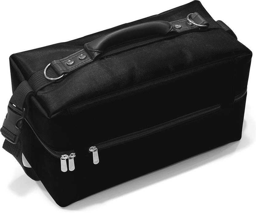 Pac Vanity Bag Two Side Two Tray Small Black Makeup Vanity Box