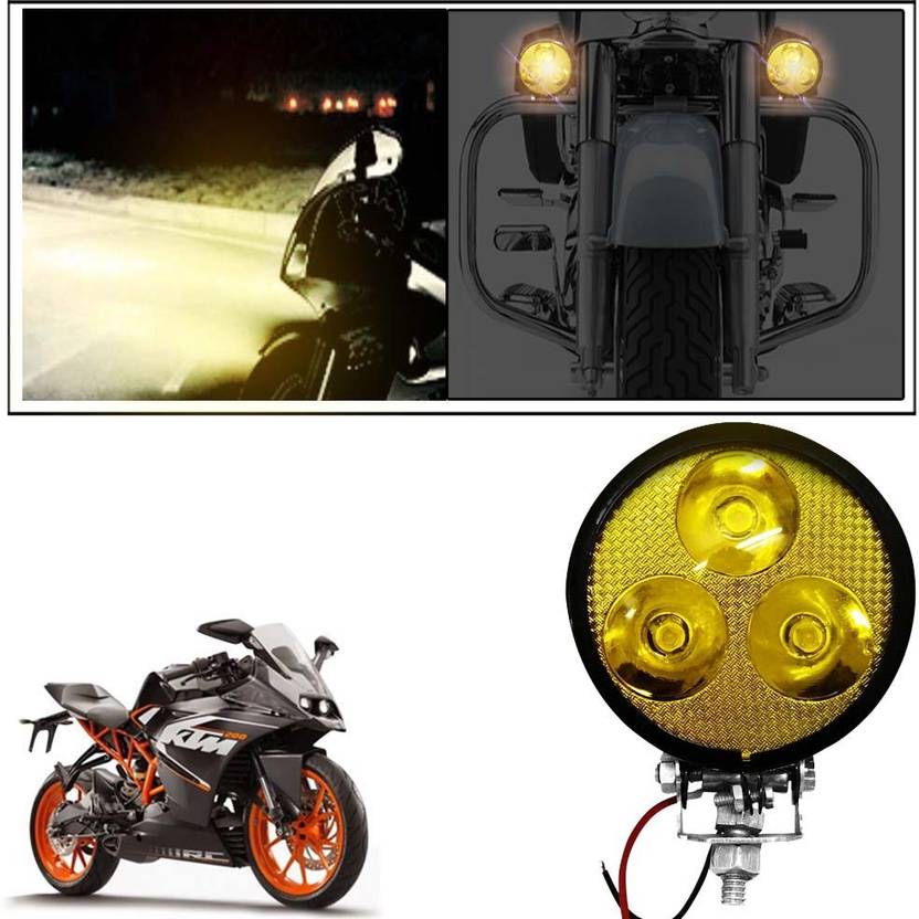 Vheelocityin V36232 3 LED Yellow 1Pc Fog Light Lamp Fog Lamp Motorbike LED for KTM (12 V, 10 W