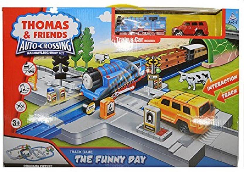 Toy Tree Thomas Friends Auto Crossing Railway Highway Train Set