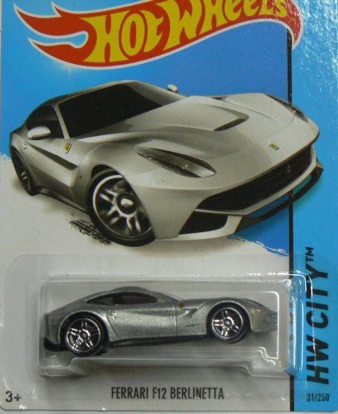 Hot Wheels Hw City Ferrari F12 Berlinetta Silver Hw City Ferrari